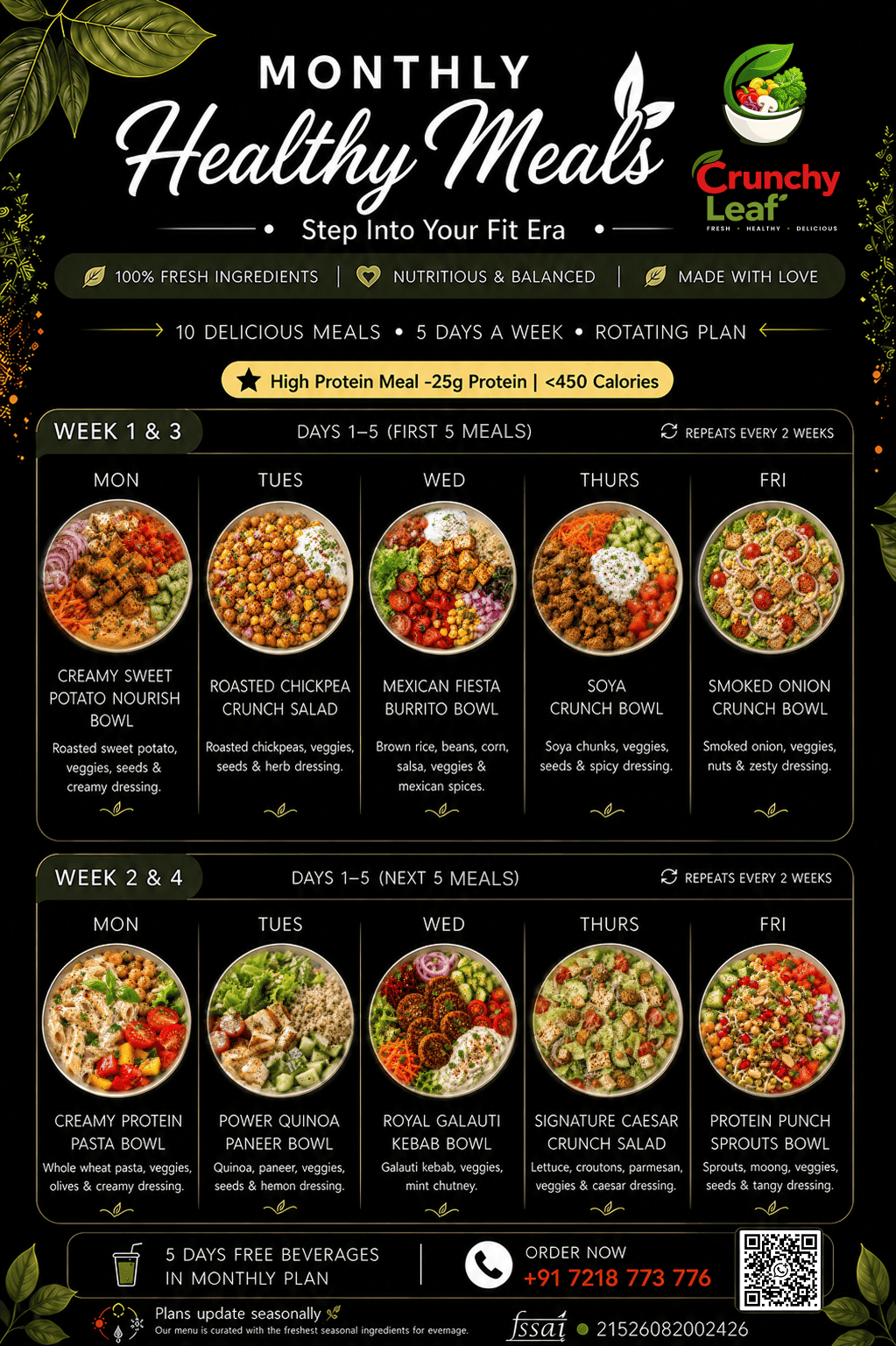 Monthly Healthy Meal Plan poster